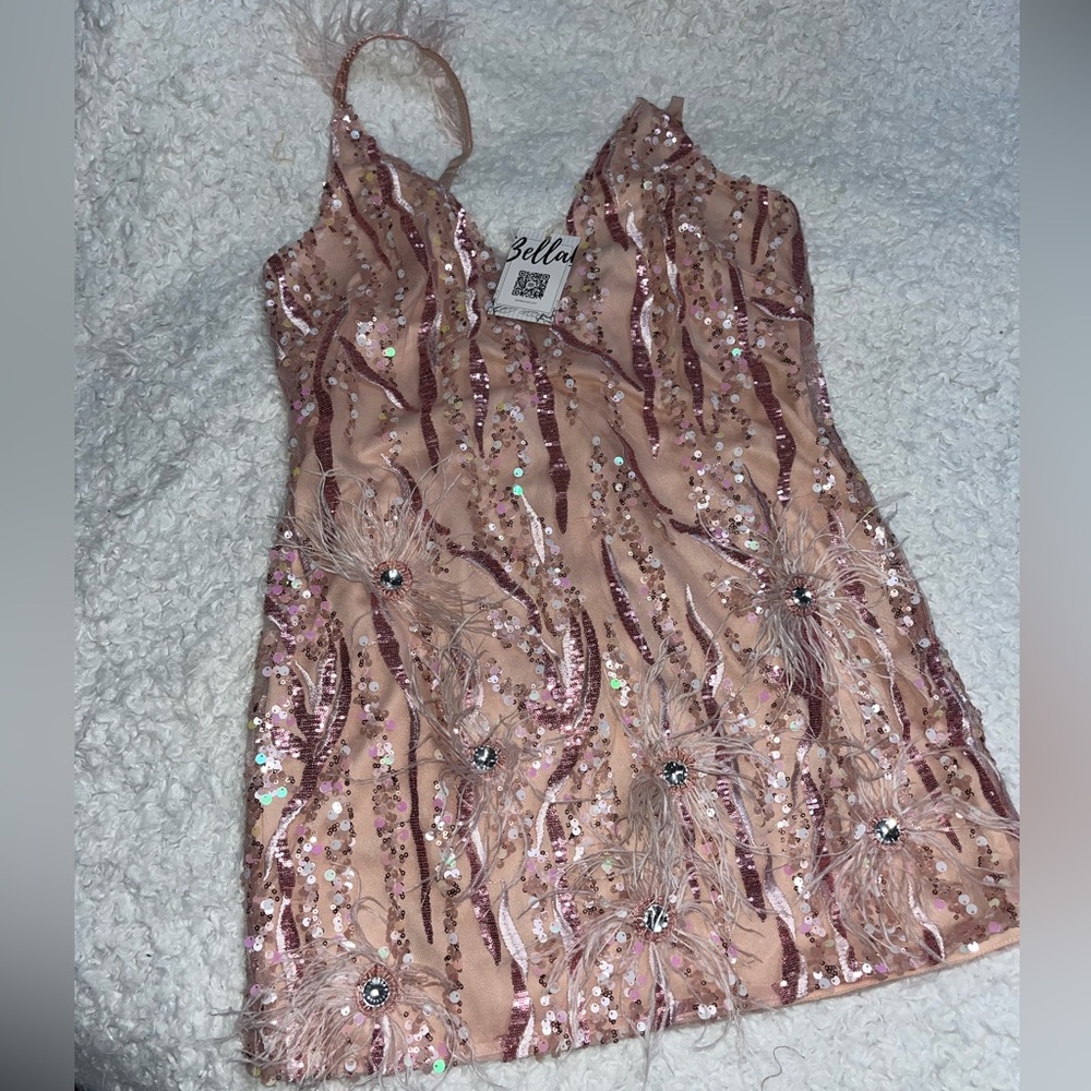Bella Barnett “Klauda Pink Mini Dress” 1